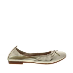 Si Haniya Dames Ballerina Gold Leather