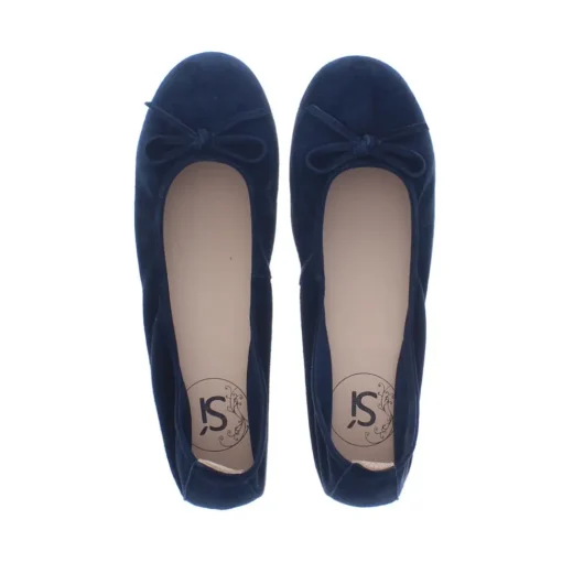 Si Haniya Dames Ballerina Dark Blue Suede