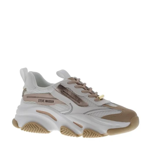 Steve Madden Possession Dames Sneaker Cream Rose Gold