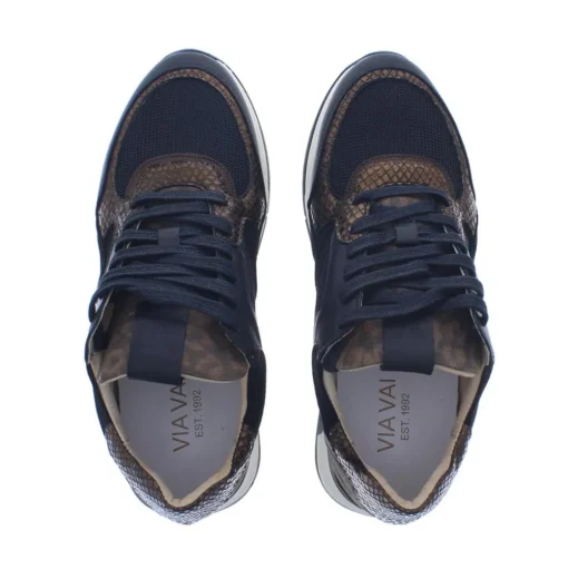 VIA VAI Nora Sooth Dames Sneaker 11-1071 Kenia combi Noce