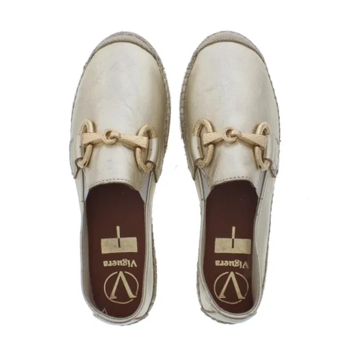 Viguera Dames Espadrille Elista Sahara Platino