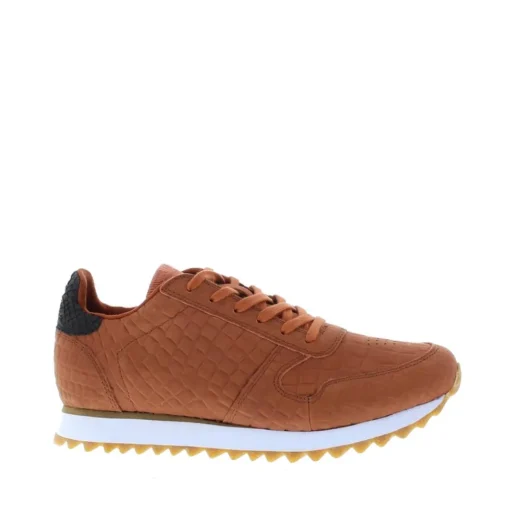 Woden Ydun Croco II Dames Sneaker Rust
